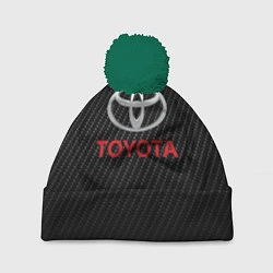 Шапка с помпоном TOYOTA, цвет: 3D-зеленый