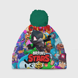 Шапка с помпоном BRAWL STARS CROW, цвет: 3D-зеленый