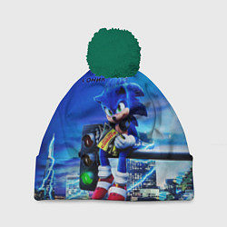Шапка с помпоном SONIC, цвет: 3D-зеленый