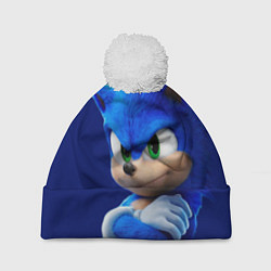 Шапка с помпоном SONIC, цвет: 3D-белый