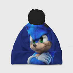 Шапка с помпоном SONIC, цвет: 3D-черный