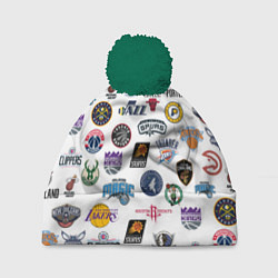Шапка с помпоном NBA Pattern, цвет: 3D-зеленый