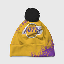 Шапка с помпоном LA LAKERS KOBE BRYANT, цвет: 3D-черный