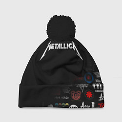 Шапка с помпоном Metallica, цвет: 3D-черный
