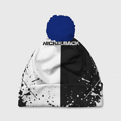Шапка с помпоном Nickelback, цвет: 3D-тёмно-синий