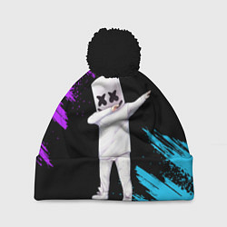 Шапка с помпоном Marshmello, цвет: 3D-черный