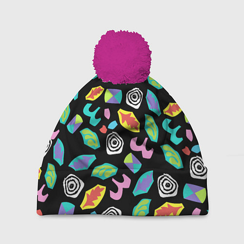 Шапка c помпоном Очень странные дела / 3D-Малиновый – фото 1