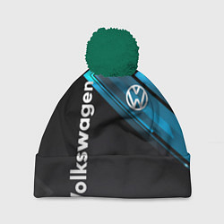 Шапка с помпоном Volkswagen, цвет: 3D-зеленый