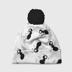 Шапка c помпоном Муравьи