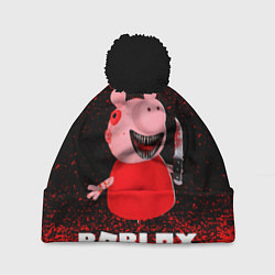 Шапка с помпоном Roblox Piggy, цвет: 3D-черный