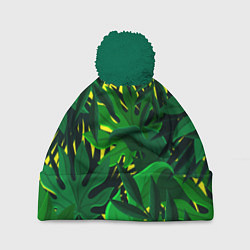 Шапка с помпоном В джунглях, цвет: 3D-зеленый