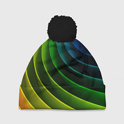 Шапка с помпоном Color 2058, цвет: 3D-черный