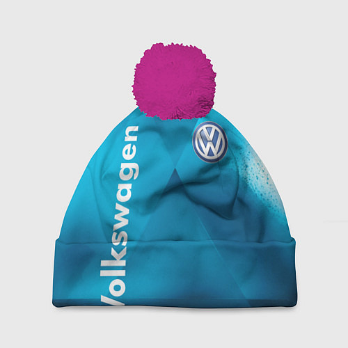 Шапка c помпоном VOLKSWAGEN / 3D-Малиновый – фото 1