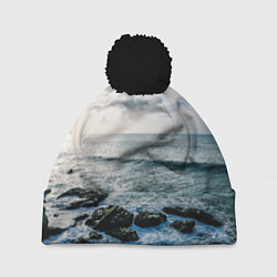 Шапка с помпоном Море, цвет: 3D-черный