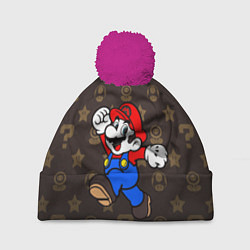 Шапка с помпоном Mario, цвет: 3D-малиновый