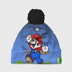 Шапка с помпоном Mario, цвет: 3D-черный