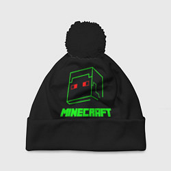 Шапка с помпоном Minecraft, цвет: 3D-черный