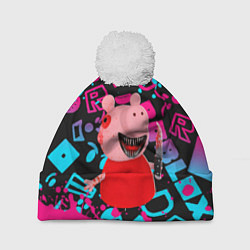 Шапка с помпоном Roblox Piggy, цвет: 3D-белый