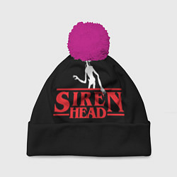 Шапка с помпоном Siren Head, цвет: 3D-малиновый