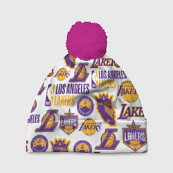 Шапка с помпоном LAKERS LOGO, цвет: 3D-малиновый