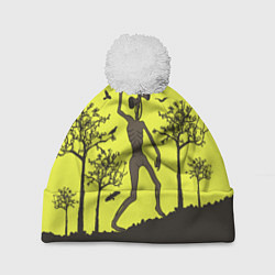 Шапка с помпоном Siren Head, цвет: 3D-белый