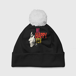 Шапка с помпоном We Happy few, цвет: 3D-белый