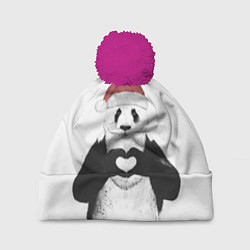 Шапка c помпоном Панда Клаус