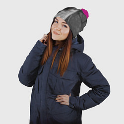 Шапка с помпоном Zero Two, цвет: 3D-малиновый — фото 2