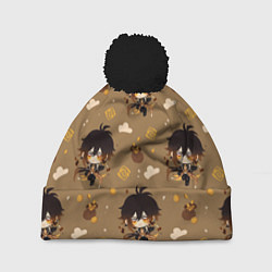 Шапка c помпоном Чиби Чжун Ли