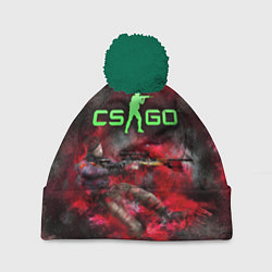Шапка с помпоном CS GO Red heat, цвет: 3D-зеленый