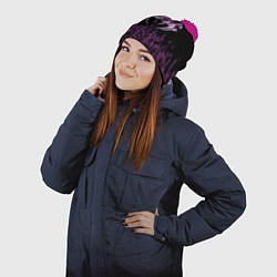 Шапка с помпоном GHOSTEMANE, цвет: 3D-малиновый — фото 2