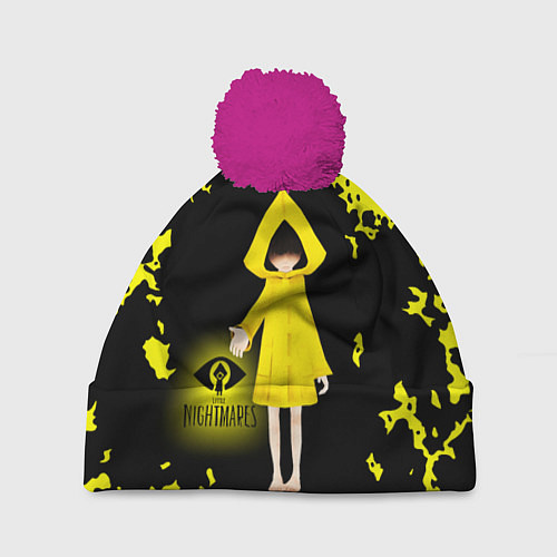 Шапка c помпоном Little NightmaresШестая / 3D-Малиновый – фото 1