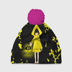 Шапка с помпоном Little NightmaresШестая, цвет: 3D-малиновый