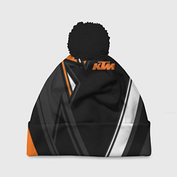 Шапка с помпоном KTM КТМ, цвет: 3D-черный