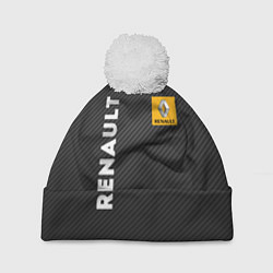Шапка с помпоном Renault, цвет: 3D-белый
