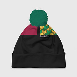 Шапка с помпоном Гию Томиока Kimetsu no Yaiba, цвет: 3D-зеленый