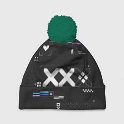 Шапка с помпоном Desert Eagle: Printstream Graphite, цвет: 3D-зеленый