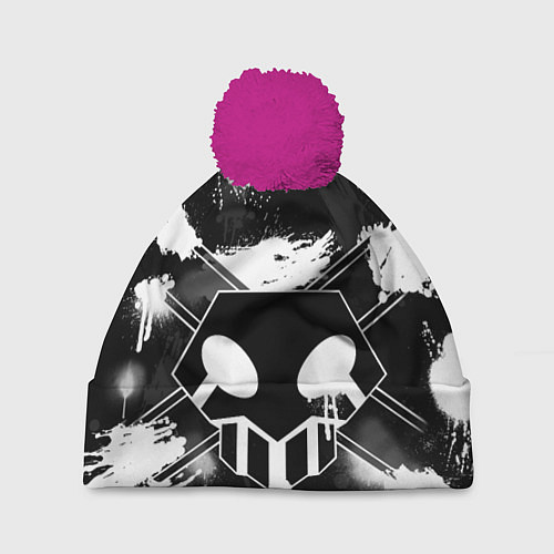 Шапка c помпоном БЛИЧ ШИНИГАМИ ЛОГО НА СПИНЕ / 3D-Малиновый – фото 1