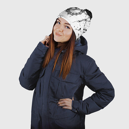 Шапка c помпоном МЕЛИОДАС 7 СМЕРТНЫХ ГРЕХОВ / 3D-Черный – фото 2