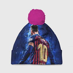 Шапка с помпоном Leo Messi Лео Месси 10, цвет: 3D-малиновый