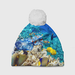 Шапка c помпоном Морской мир