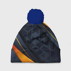 Шапка с помпоном BLACK ORANGE, цвет: 3D-тёмно-синий