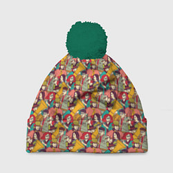 Шапка с помпоном Оркестр, цвет: 3D-зеленый