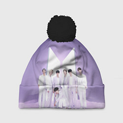 Шапка с помпоном BTS Purple, цвет: 3D-черный
