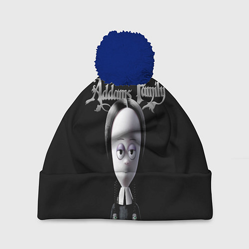 Шапка c помпоном Семейка Аддамс Addams Family / 3D-Тёмно-синий – фото 1
