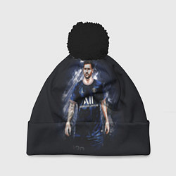 Шапка с помпоном Lionel Messi Paris Saint-Germain, цвет: 3D-черный