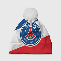 Шапка с помпоном Paris Saint-Germain FC, цвет: 3D-белый