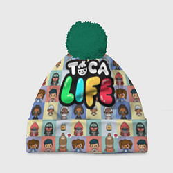 Шапка с помпоном Toca Life, цвет: 3D-зеленый