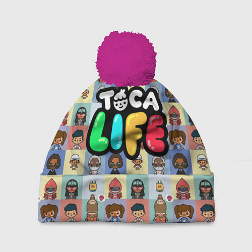 Шапка c помпоном Toca Life / 3D-Малиновый – фото 1