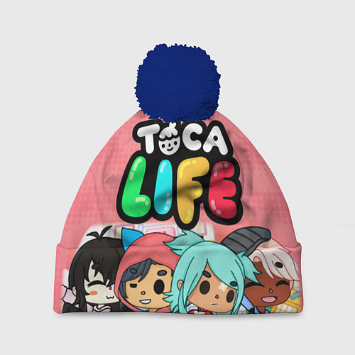 Шапка c помпоном Toca Life / 3D-Тёмно-синий – фото 1